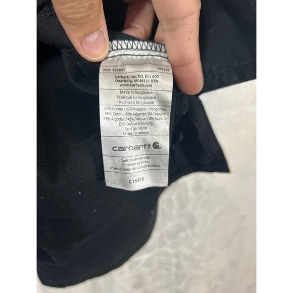 Carhartt Scrub Top 2X Black Rip Stop C16418 - Picture 9 of 11